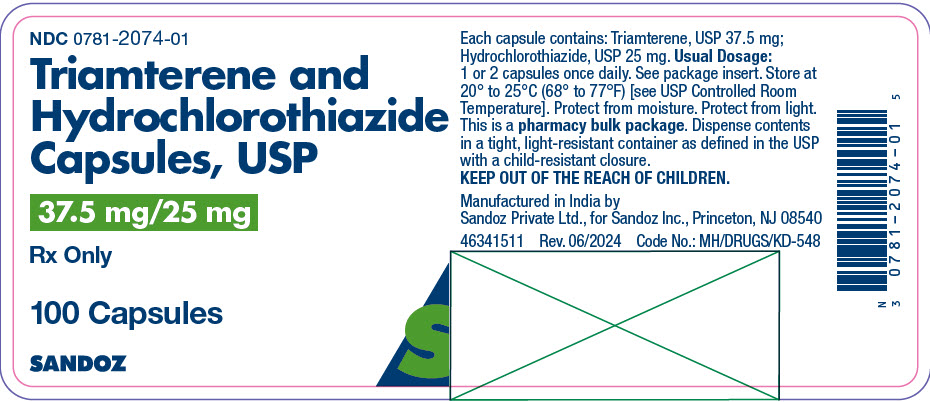 Triamterene and Hydrochlorothiazide Capsules, USP