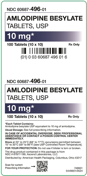 10mg Amlodipine Besylate Tablets Carton