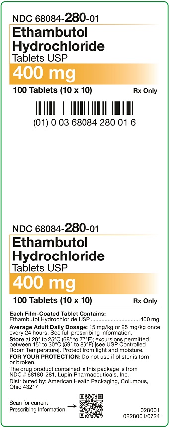 400 mg Ethambutol Tablets Carton