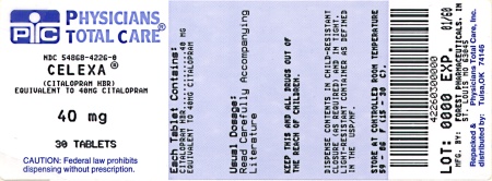 image of 40 mg package label