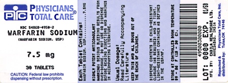 Warfarin Sodium 7.5 mg tablets