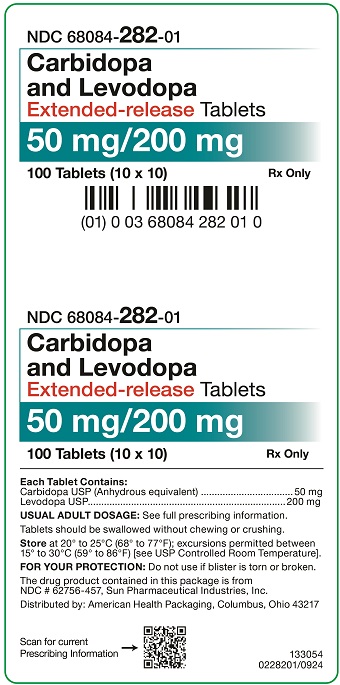 50 mg/200 mg Carbidopa and Levodopa Extended Release Tablets Carton