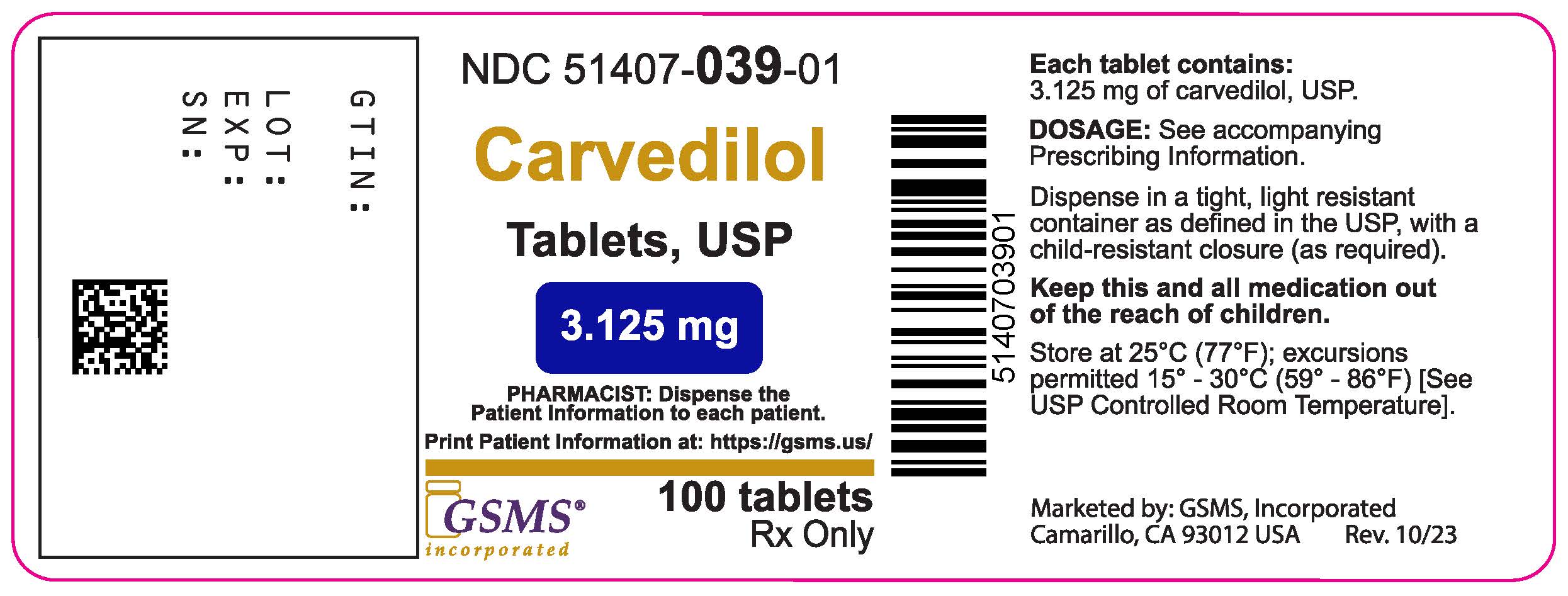 51407-039-01LB - Carvedilol Tabelts - Rev. 1023.jpg