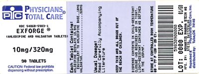 PRINCIPAL DISPLAY PANEL – PACKAGE LABEL – 10 MG*/320 MG TABLETS