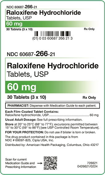 60 mg Raloxifene Hydrochloride Tablets Carton