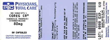 COREG CR 80mg Label