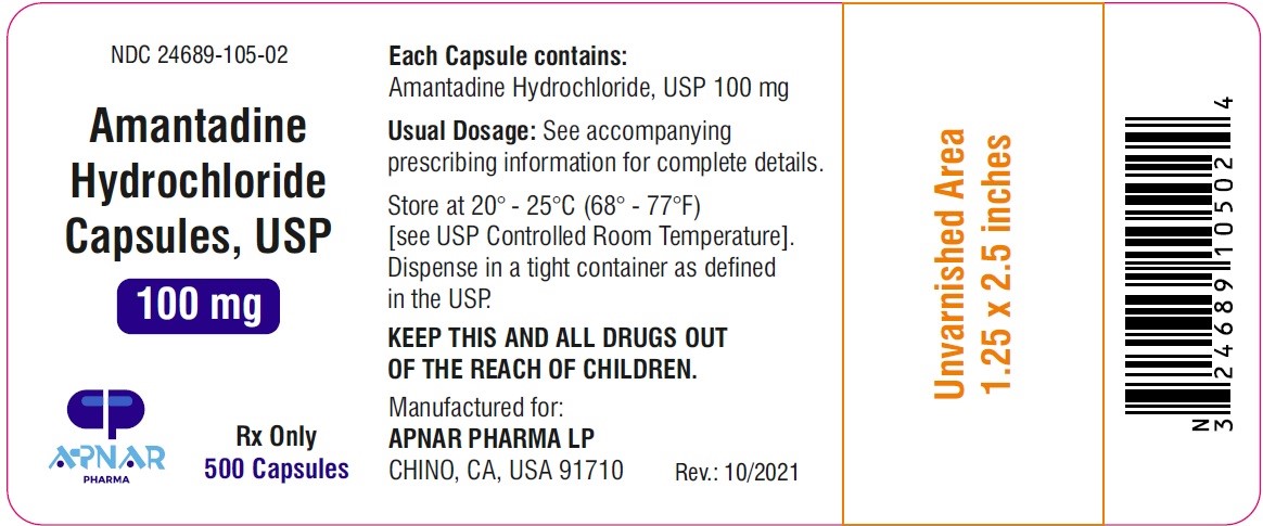 Amantadine Hydrochloride Capsules _500 CT_ Label