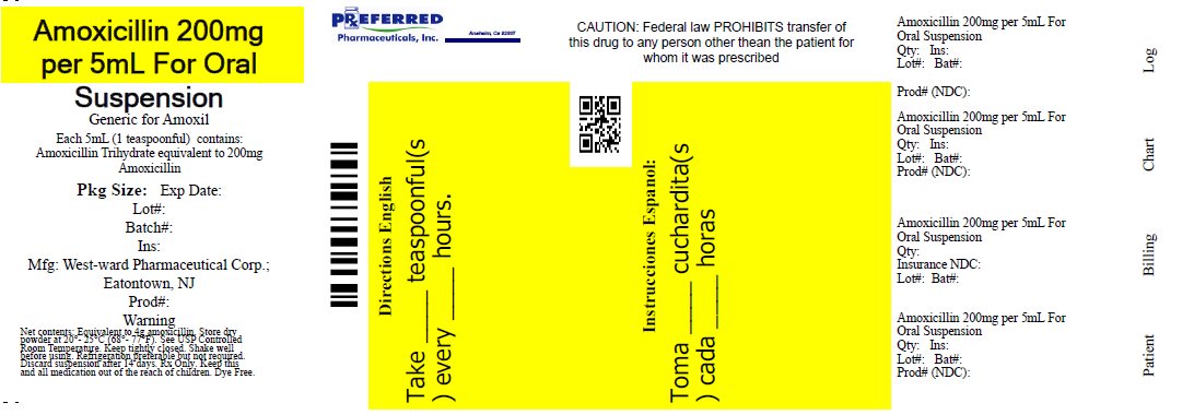 Amoxicillin 200mg per 5mL for Oral Suspension