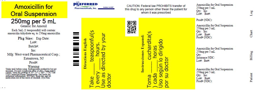 Amoxicillin for Oral Suspension 250mg per 5mL