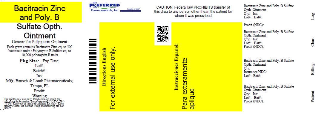 Bacitracin Zinc and Poly. B Sulfate Opth. Ointment