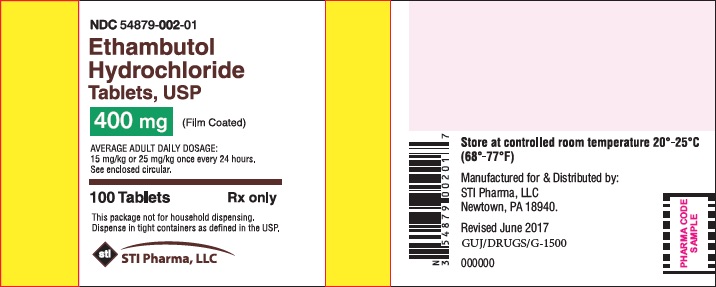 Principal Display Ethambutol 400mg 100ct bottle label