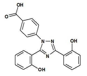 Deferasirox structural formula.