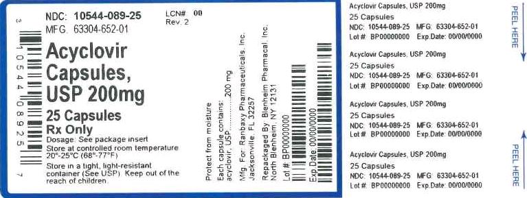 Label Graphic-Acyclovir 200mg 25s