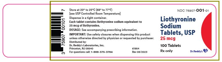 principle Display Panel -25mg tablet bottle label