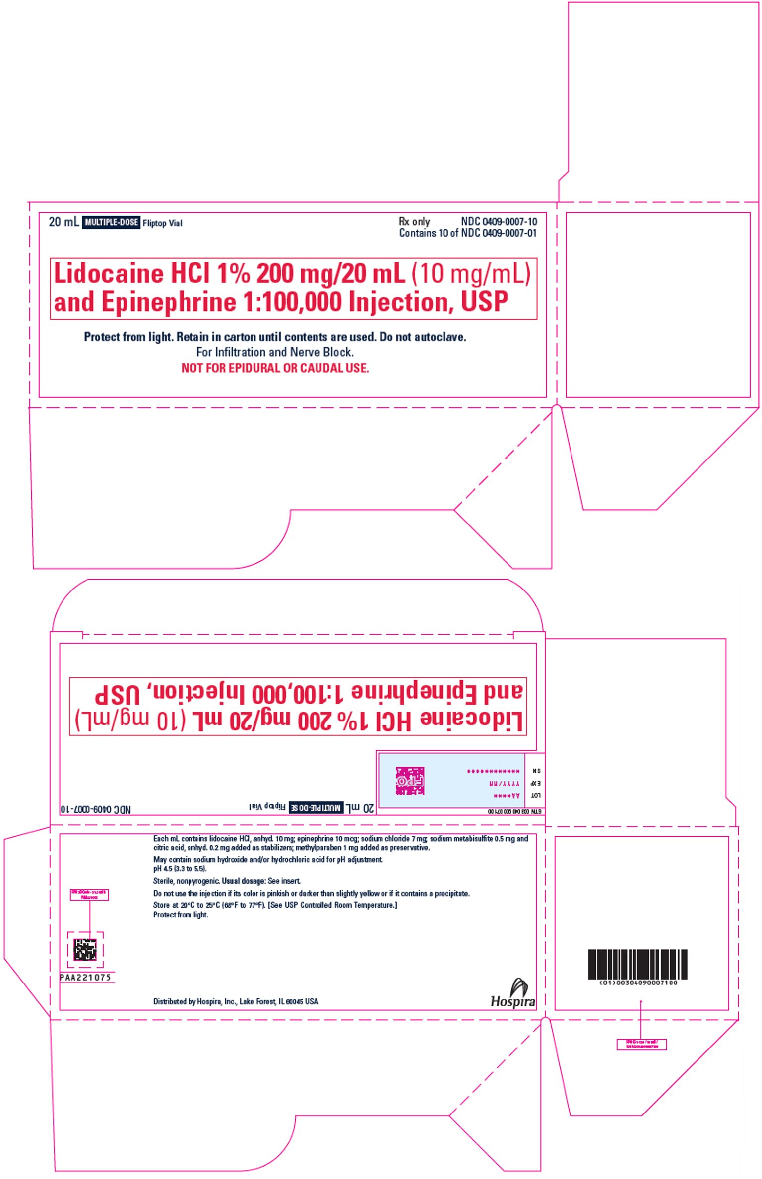 PRINCIPAL DISPLAY PANEL – 20 mL vial Carton -0007