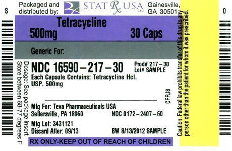 TETRACYCLINE 500 MG LABEL Image