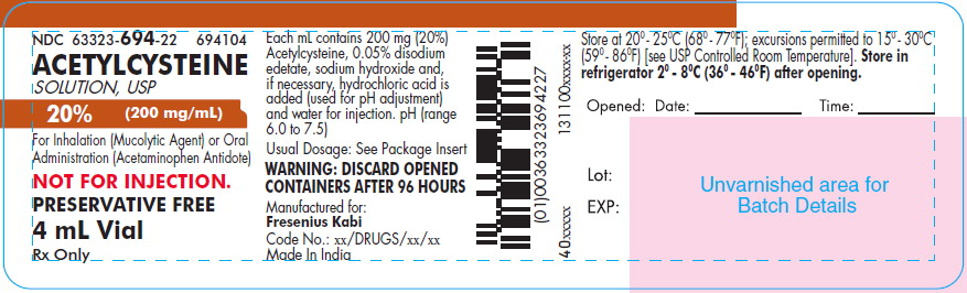 PRINCIPAL DISPLAY PANEL – 4 mL (20%) Vial Label
