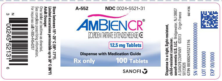 PRINCIPAL DISPLAY PANEL - 12.5 mg Tablet Bottle Label