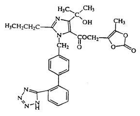 Structural formula for olmesartan medoxomil