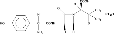 Amoxicillin Chemical Structure