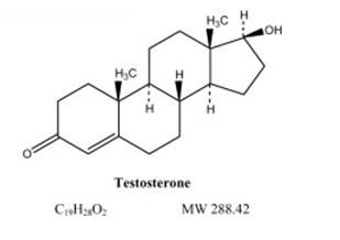 The active pharmacologic ingredient in AndroGel 1.62% is testosterone. Testosterone USP is a white to almost white powder chemically described as 17-beta hydroxyandrost-4-en-3-one. The structural formula is: 