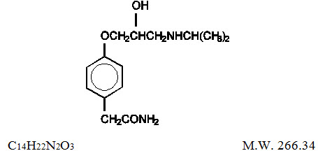 Structural formula of Antenolol