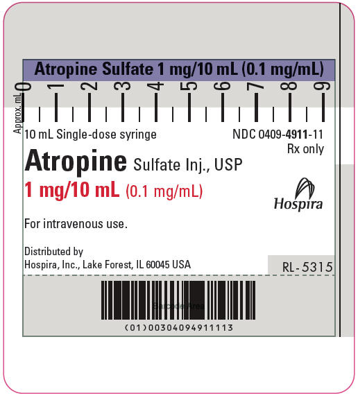 PRINCIPAL DISPLAY PANEL - 10 mL Syringe Label - 0409-4911