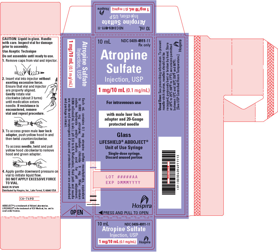 PRINCIPAL DISPLAY PANEL - 10 mL Syringe Carton - 0409-4911