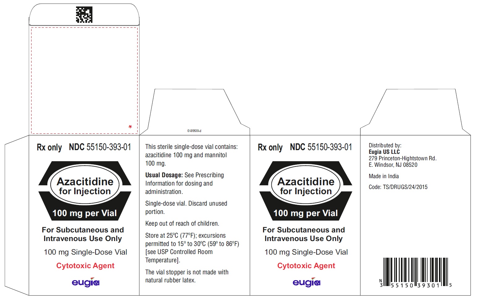 PACKAGE LABEL-PRINCIPAL DISPLAY PANEL-100 mg per Vial - Container-Carton (1 Vial)