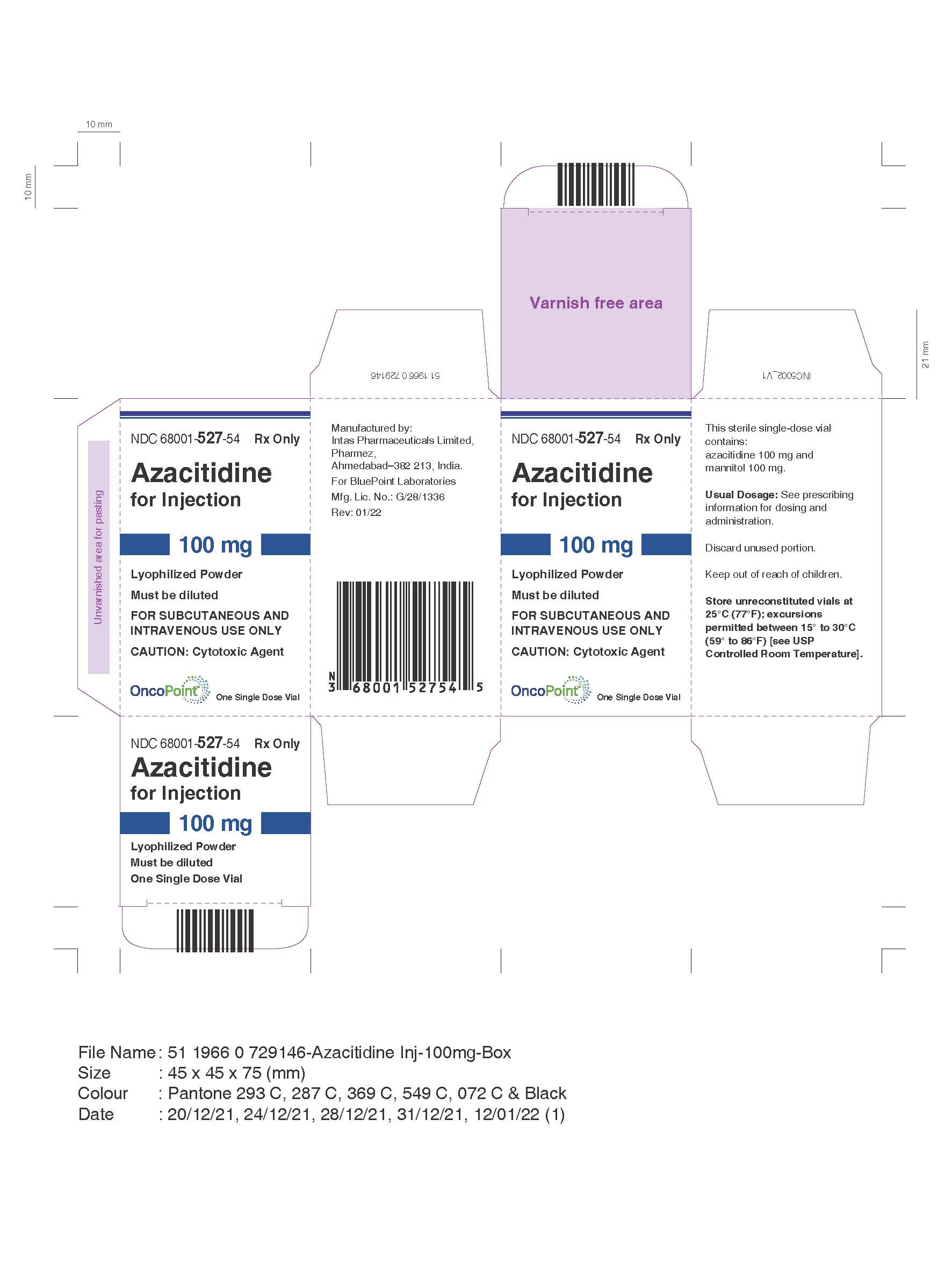 Azacitidine Original Site Carton