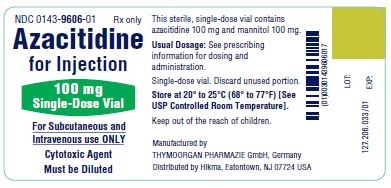 Azacitidine container