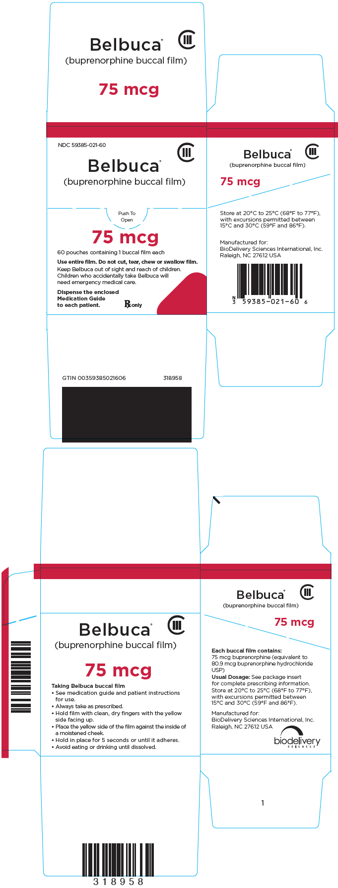 Principal Display Panel - 75 mcg Film Pouch Box