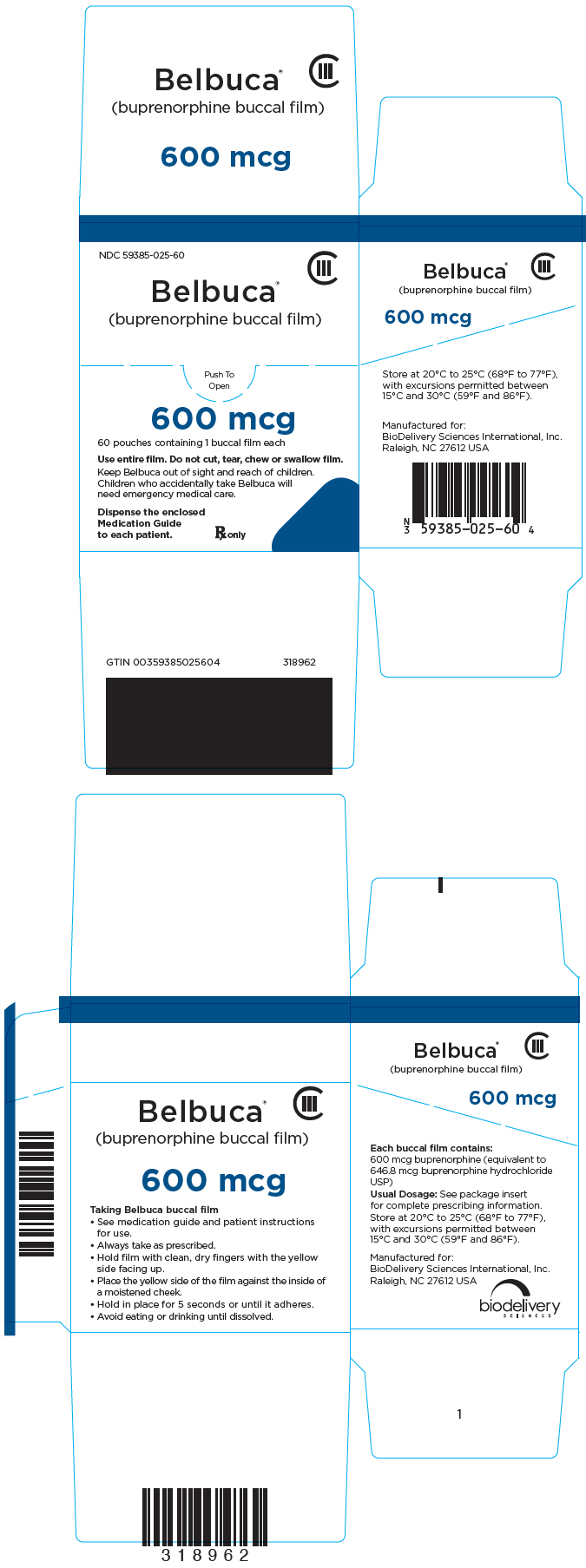 Principal Display Panel - 600 mcg Film Pouch Box