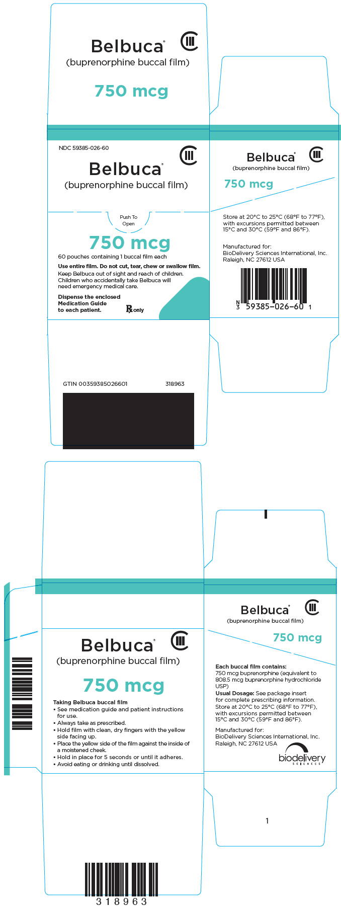 Principal Display Panel - 750 mcg Film Pouch Box