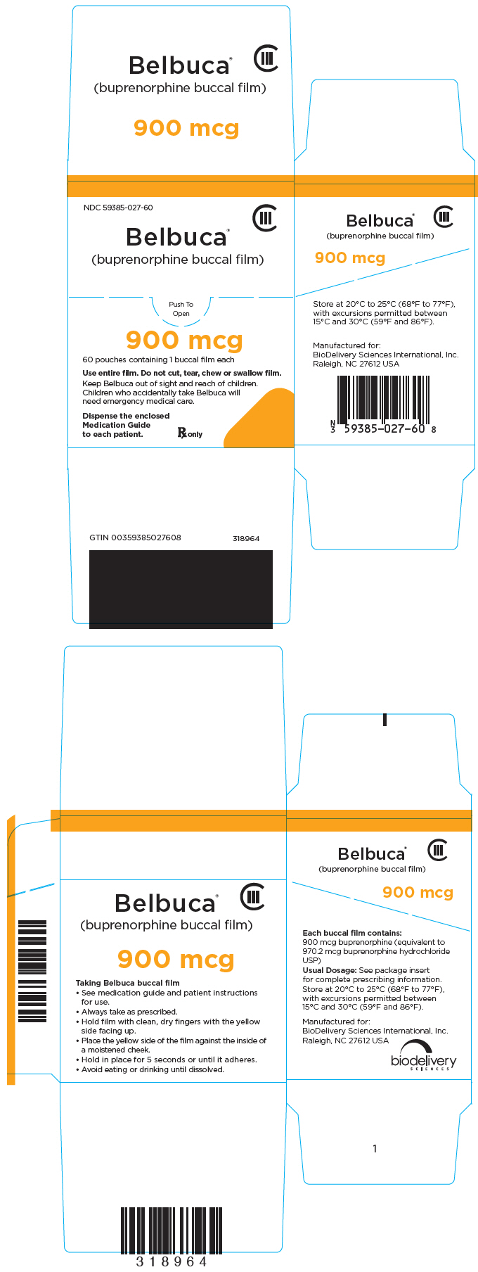 Principal Display Panel - 900 mcg Film Pouch Box