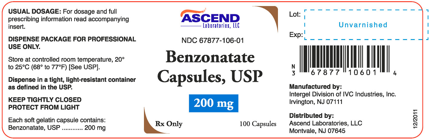 Bottle Label - 200mg - 100 capsules