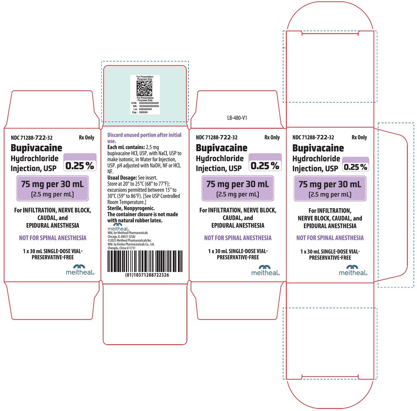 PRINCIPAL DISPLAY PANEL – 0.25% Bupivacaine Hydrochloride Injection, USP 30 mL Carton