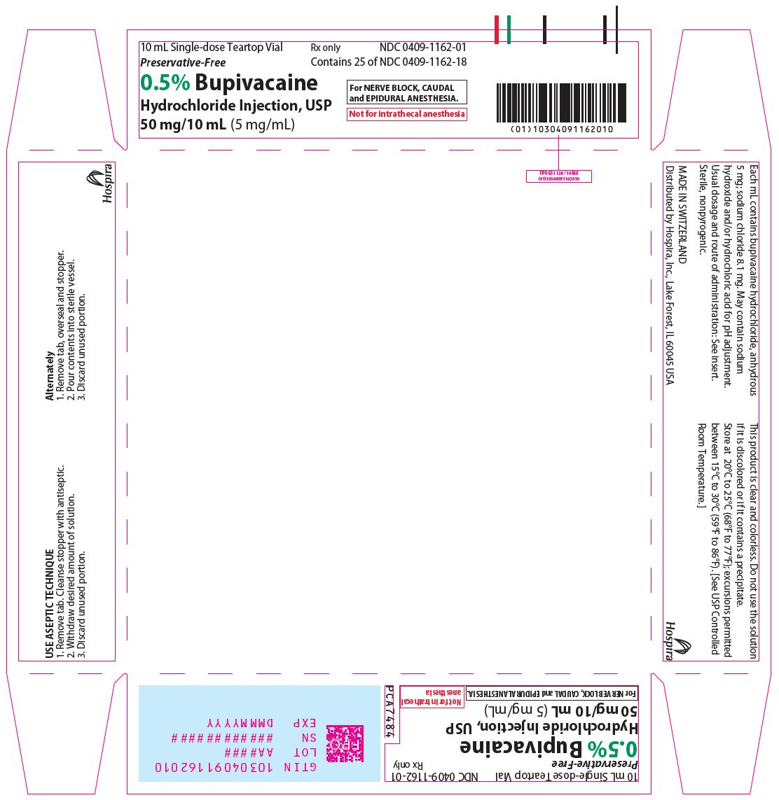 PRINCIPAL DISPLAY PANEL - 50 mg/10 mL Vial Tray - 1162