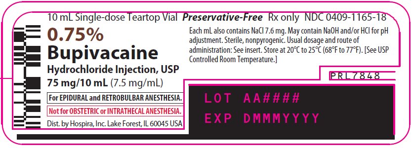 PRINCIPAL DISPLAY PANEL - 75 mg/10 mL Vial Label - 1165