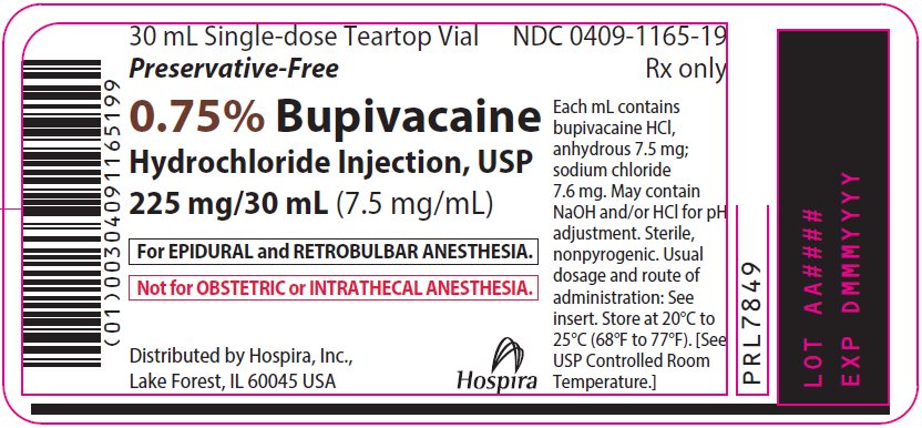 PRINCIPAL DISPLAY PANEL - 225 mg/30 mL Vial Label - 1165