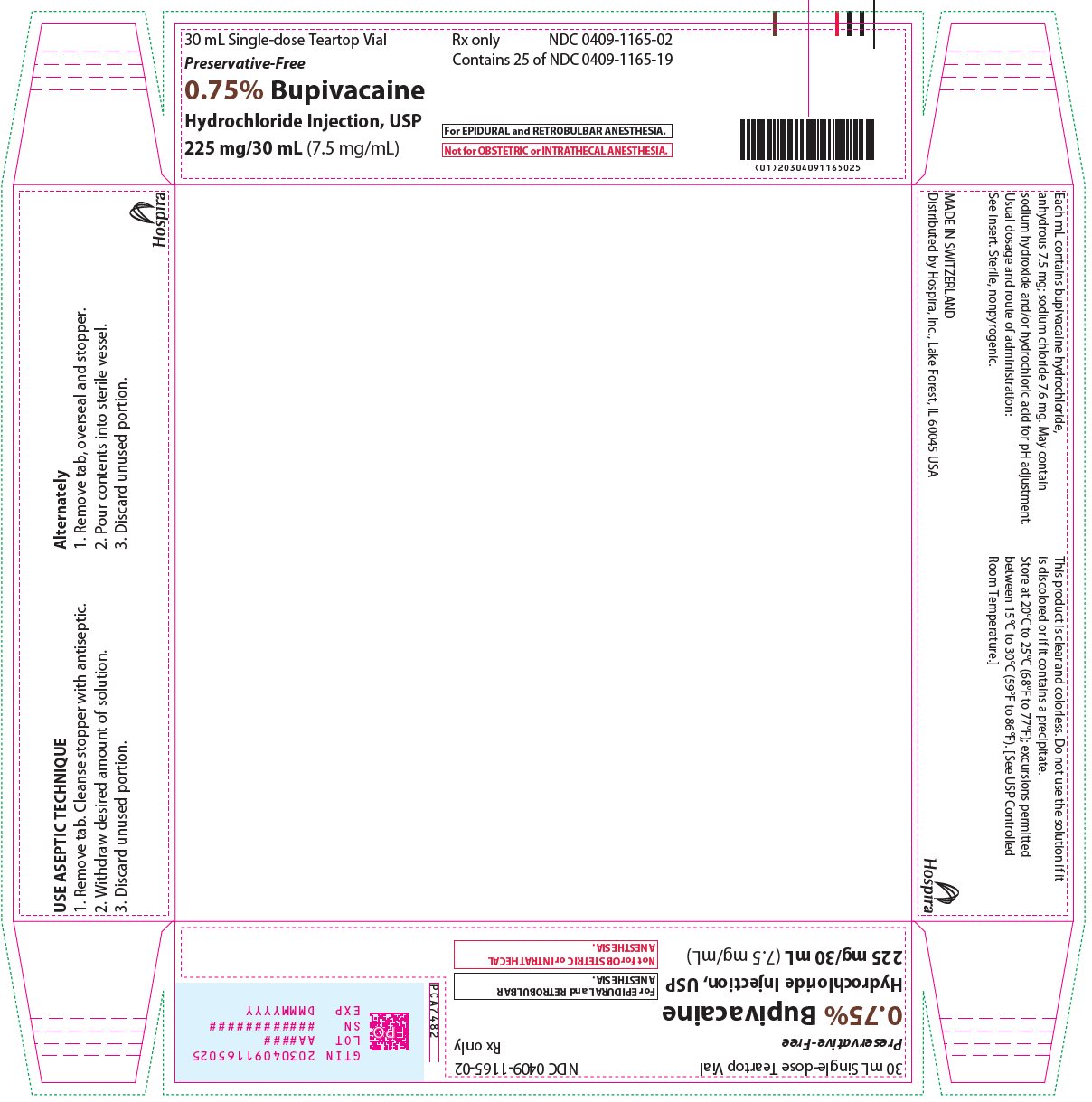 PRINCIPAL DISPLAY PANEL - 225 mg/30 mL Vial Tray - 1165