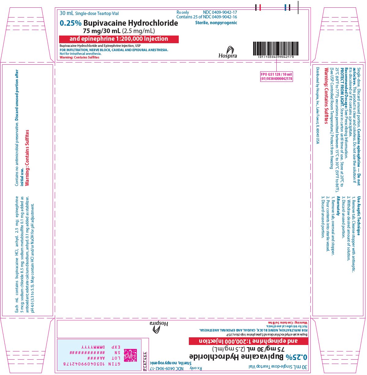 PRINCIPAL DISPLAY PANEL - 75 mg/30 mL Vial Tray - 9042