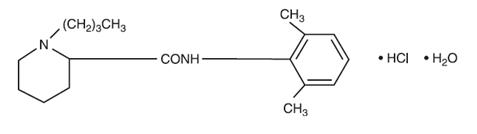 Bupivacaine Hydrochloride Chemical Structure