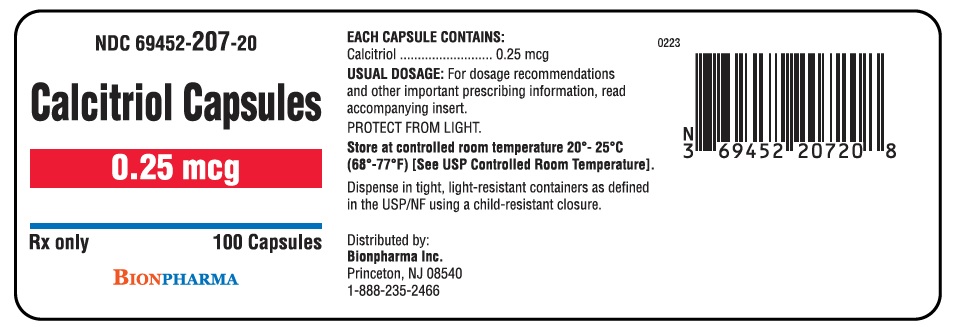 0.25 mcg, 100's Label