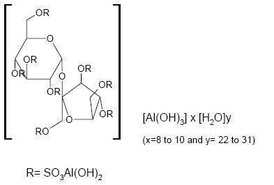 Carafate suspension structure