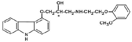 Carvedilol Structure