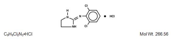 Clonidine hydrochloride structural formula