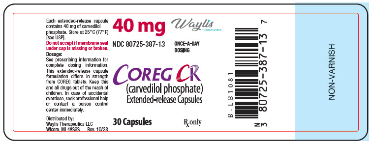 PRINCIPAL DISPLAY PANEL - 40 mg Capsule Bottle Label