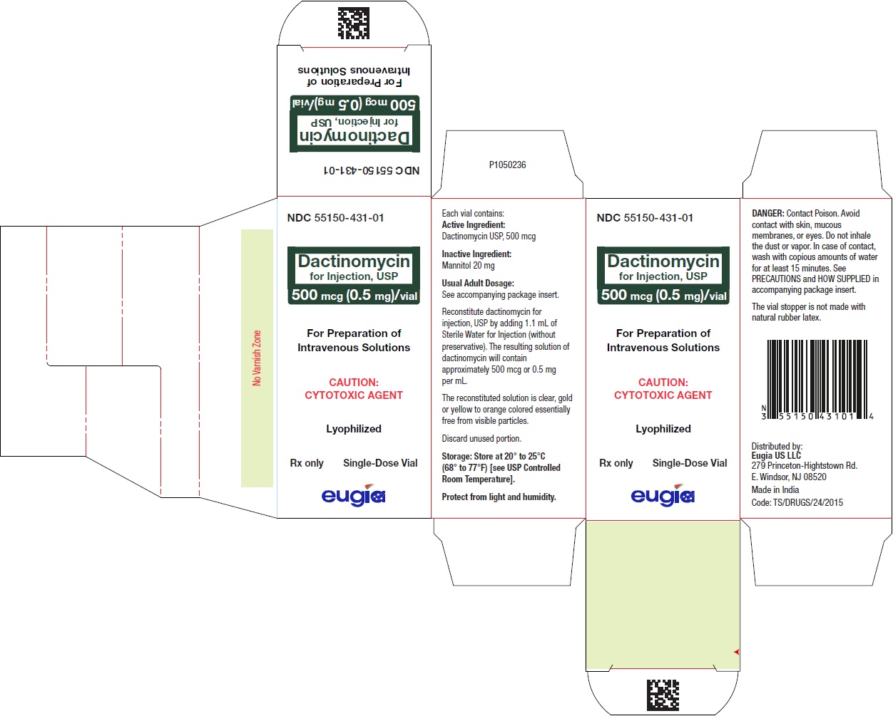 PACKAGE LABEL-PRINCIPAL DISPLAY PANEL-500 mcg (0.5 mg)/vial - Container-Carton