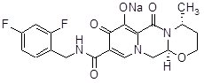 Dolutegravir sodium chemical structure